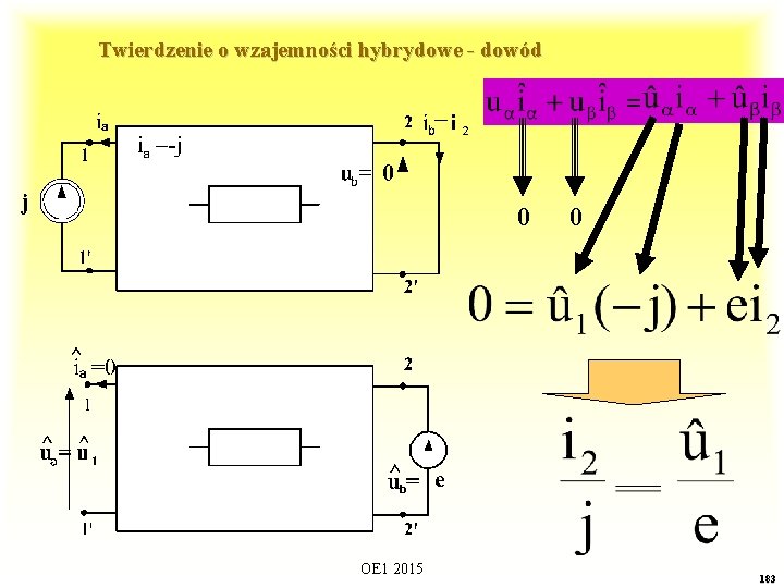 Twierdzenie o wzajemności hybrydowe - dowód 0 OE 1 2015 0 183 