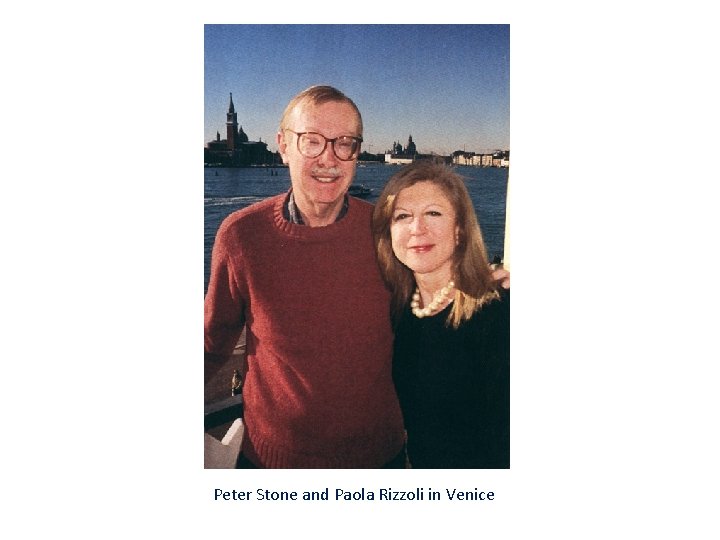 Peter Stone and Paola Rizzoli in Venice 