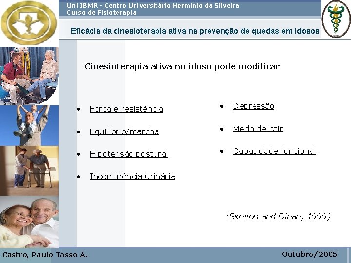 Uni IBMR - Centro Universitário Hermínio da Silveira Curso de Fisioterapia Eficácia da cinesioterapia