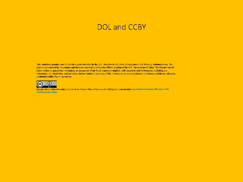 DOL and CCBY 