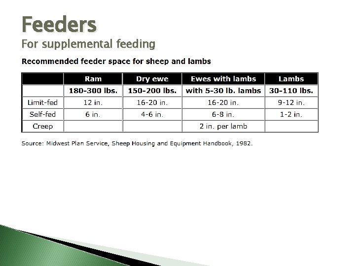 Feeders For supplemental feeding 