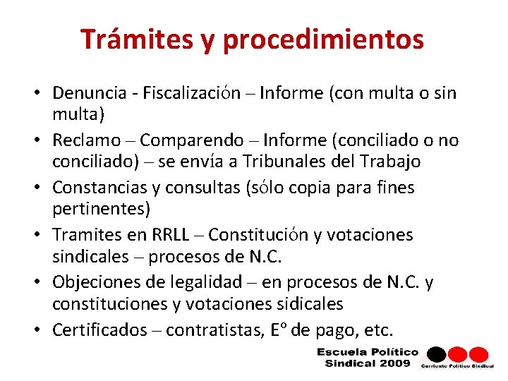 Trámites y procedimientos • Denuncia - Fiscalización – Informe (con multa o sin multa)