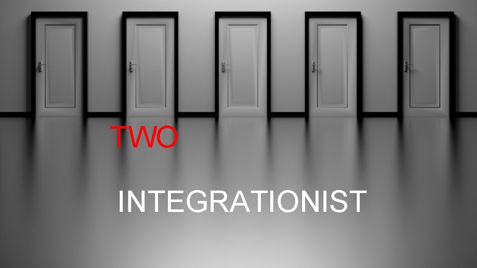 TWO INTEGRATIONIST 