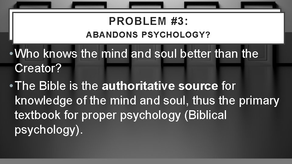 PROBLEM #2: PROBLEM #3: THE BEHAVIORISTIC FOCUS ABANDONS PSYCHOLOGY? • Who knows the mind