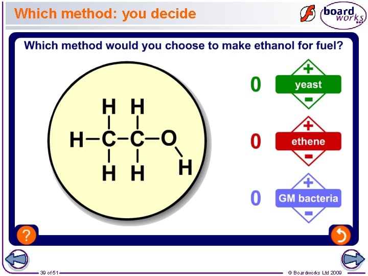 Which method: you decide 39 of 51 © Boardworks Ltd 2009 