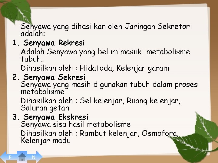 Senyawa yang dihasilkan oleh Jaringan Sekretori adalah: 1. Senyawa Rekresi Adalah Senyawa yang belum