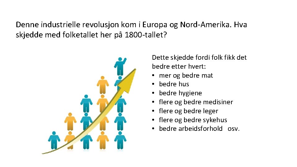 Denne industrielle revolusjon kom i Europa og Nord-Amerika. Hva skjedde med folketallet her på