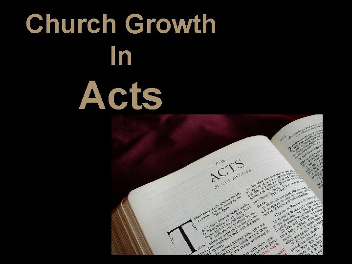 Church Growth In Acts 