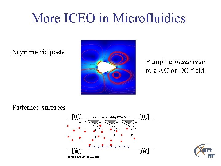 More ICEO in Microfluidics Asymmetric posts Pumping transverse to a AC or DC field