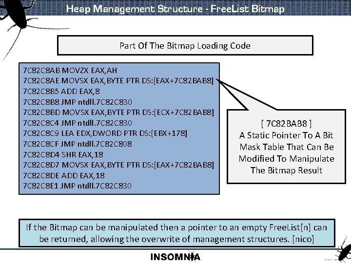 Heap Management Structure - Free. List Bitmap Part Of The Bitmap Loading Code 7