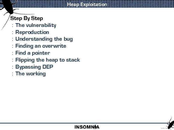 Heap Exploitation Step By Step : The vulnerability : Reproduction : Understanding the bug