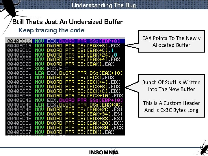 Understanding The Bug Still Thats Just An Undersized Buffer : Keep tracing the code