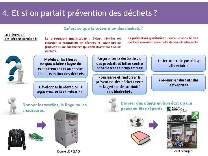 4. Et si on parlait prévention des déchets ? Qu’est ce que la prévention