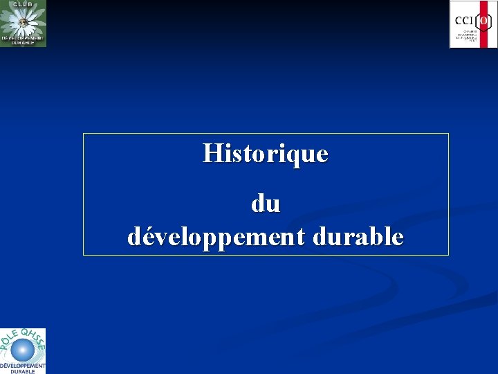 Historique du développement durable 