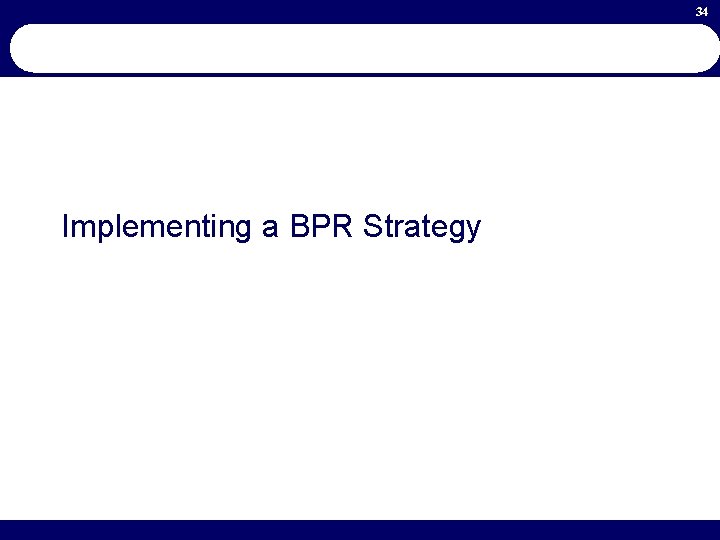 34 Implementing a BPR Strategy 