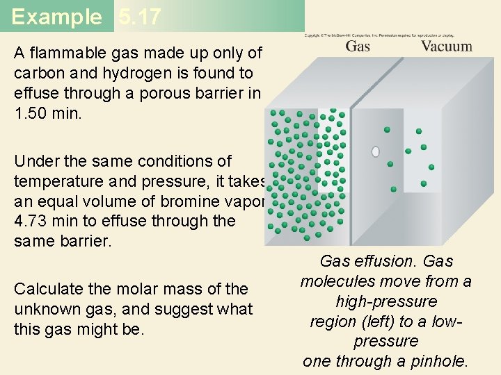 Example 5. 17 A flammable gas made up only of carbon and hydrogen is