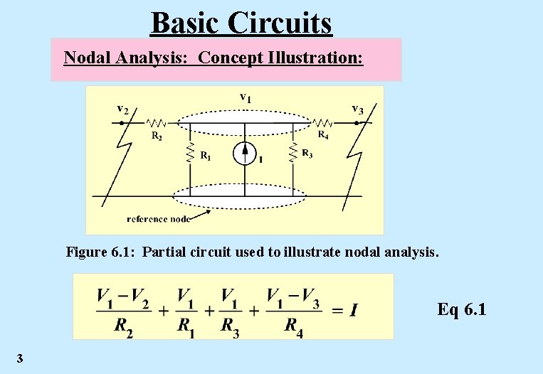 Basic Circuits Nodal Analysis: Concept Illustration: Figure 6. 1: Partial circuit used to illustrate Basic Circuits Nodal Analysis: Concept Illustration: Figure 6. 1: Partial circuit used to illustrate