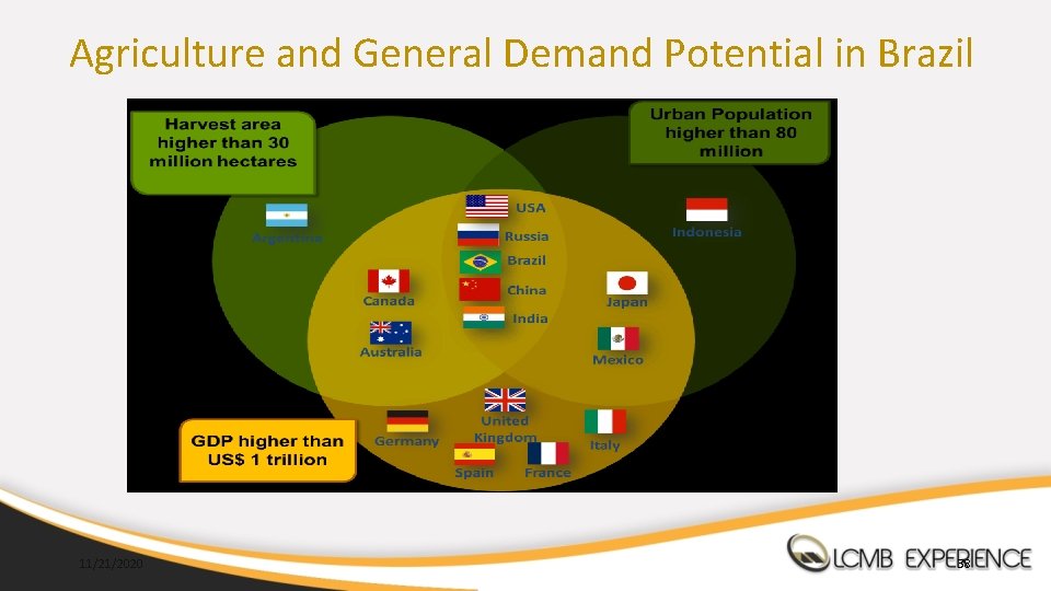 Agriculture and General Demand Potential in Brazil 11/21/2020 38 