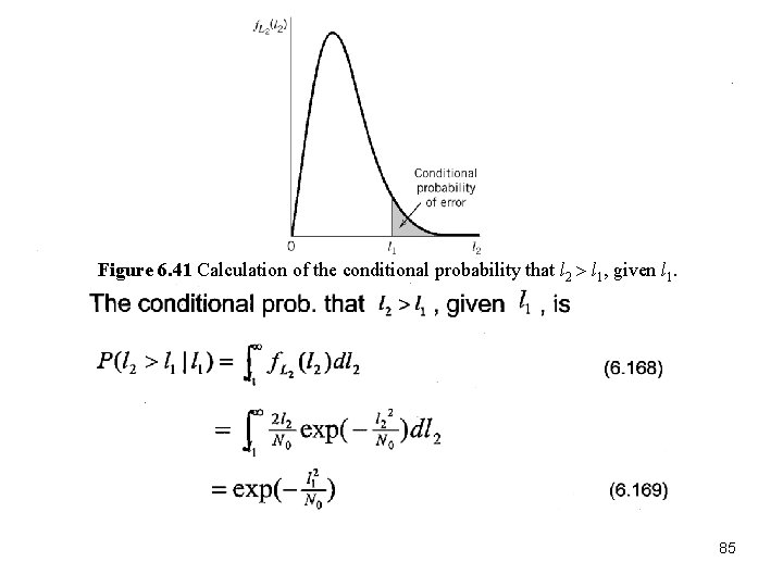 Figure 6. 41 Calculation of the conditional probability that l 2 l 1, given Figure 6. 41 Calculation of the conditional probability that l 2 l 1, given