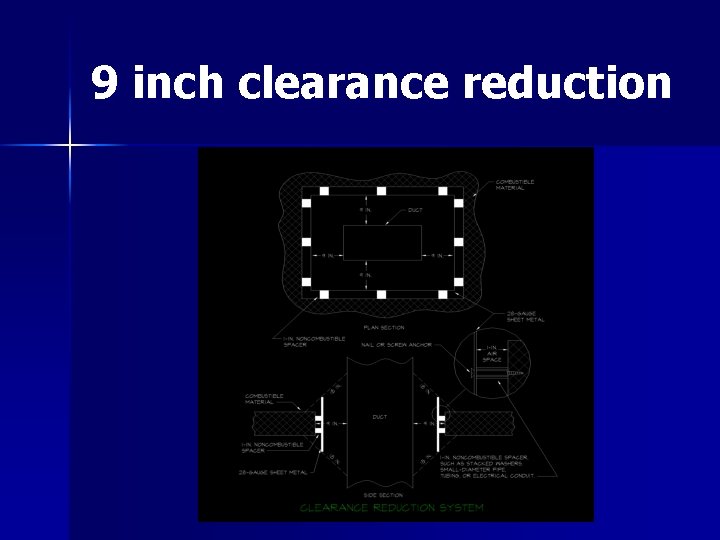 9 inch clearance reduction 9 inch clearance reduction