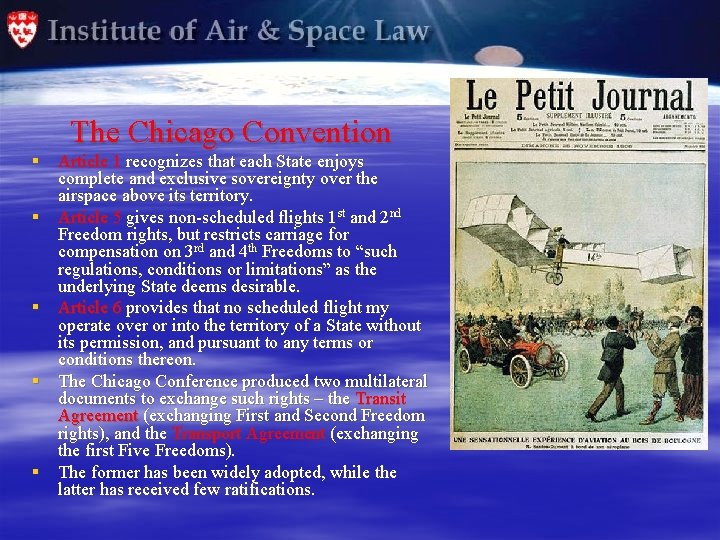 The Chicago Convention § Article 1 recognizes that each State enjoys complete and exclusive