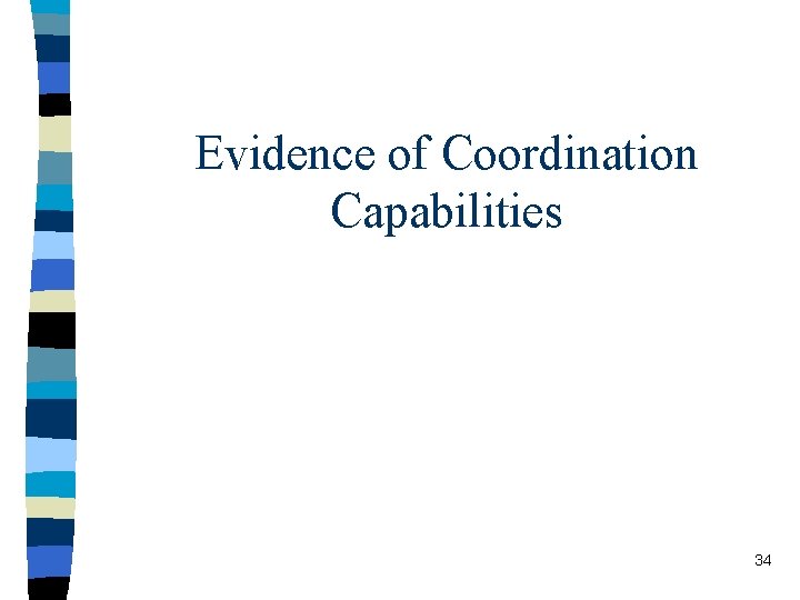 Evidence of Coordination Capabilities 34 