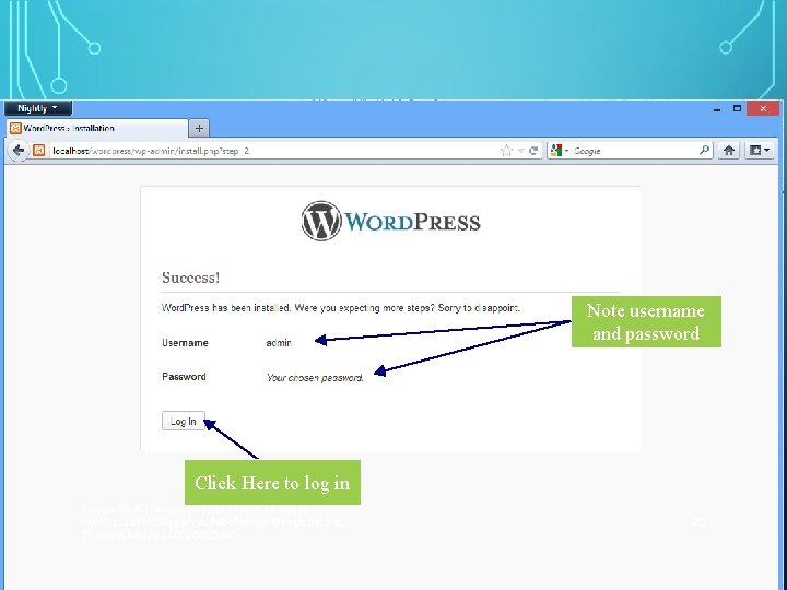 THE SECOND STEP Note username and password Click Here to log in Google. Biz