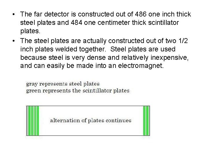  • The far detector is constructed out of 486 one inch thick steel