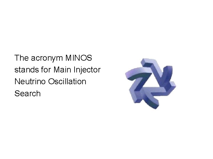 The acronym MINOS stands for Main Injector Neutrino Oscillation Search 