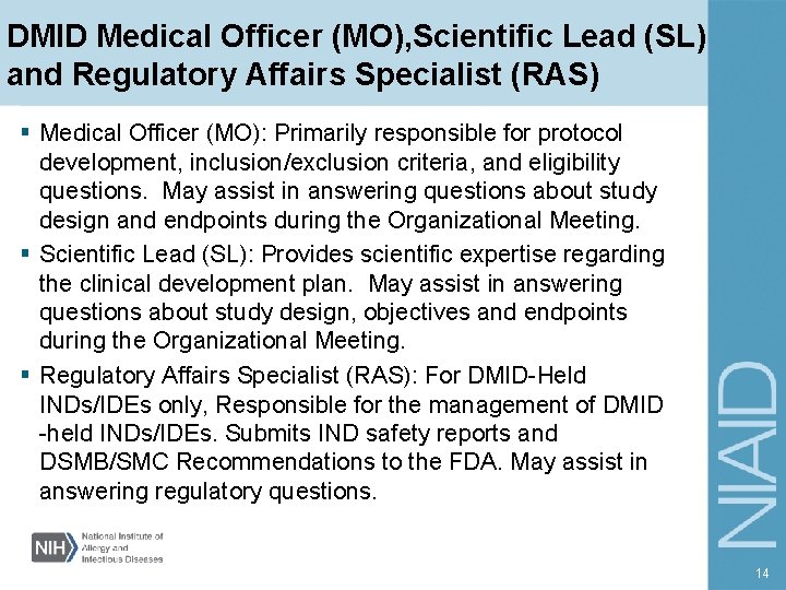 Investigator Training DMID Data and Safety Monitoring Boards