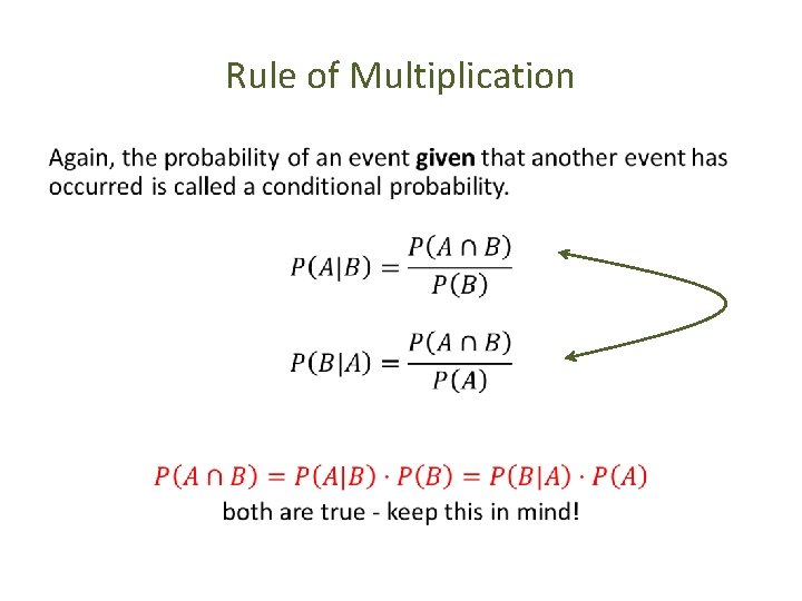Rule of Multiplication • 