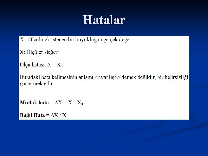 Hatalar 