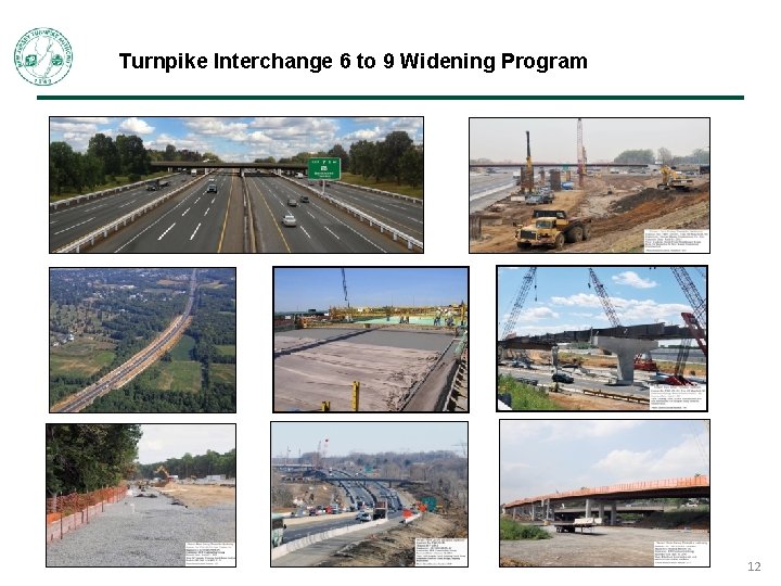 Turnpike Interchange 6 to 9 Widening Program 12 