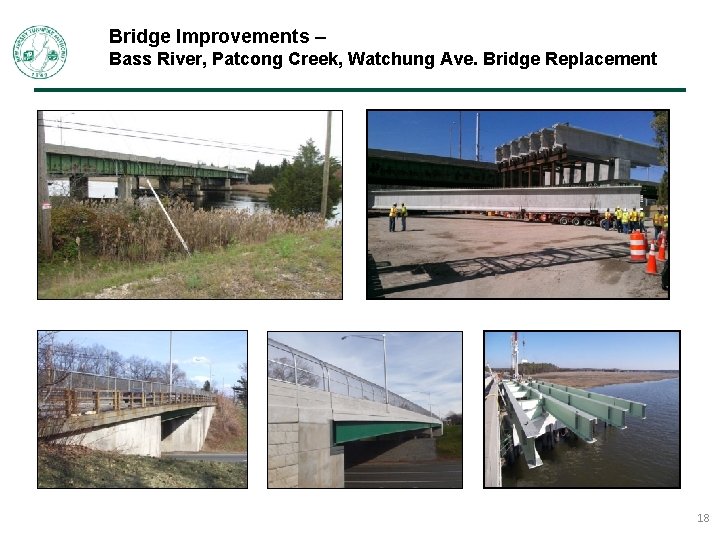 Bridge Improvements – Bass River, Patcong Creek, Watchung Ave. Bridge Replacement 18 