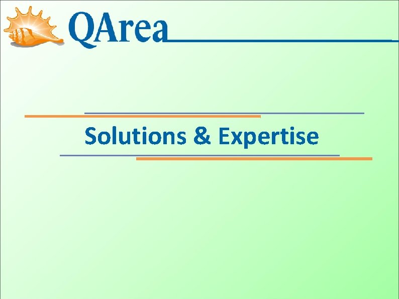 Solutions & Expertise 