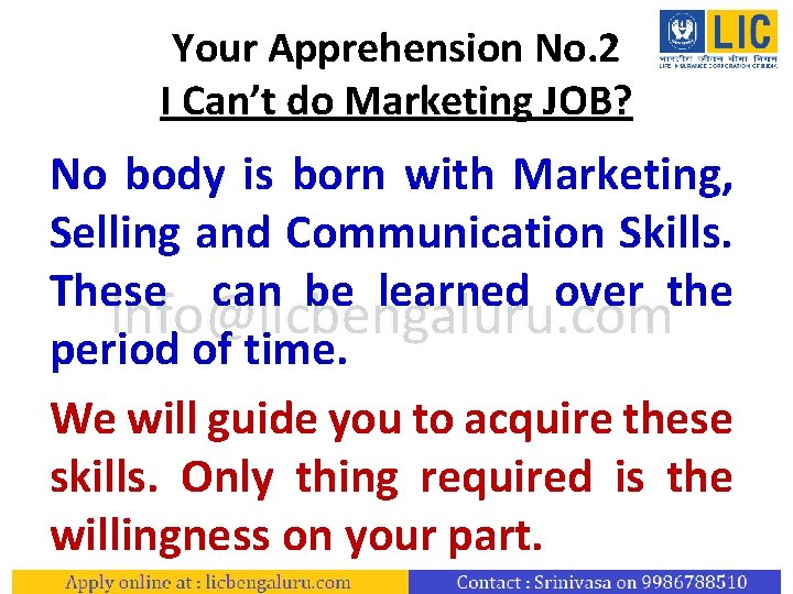 Your Apprehension No. 2 I Can’t do Marketing JOB? No body is born with