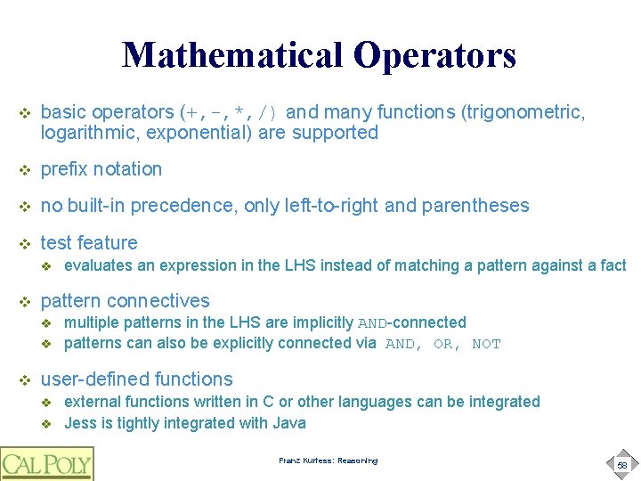 Mathematical Operators v basic operators (+, -, *, /) and many functions (trigonometric, logarithmic,