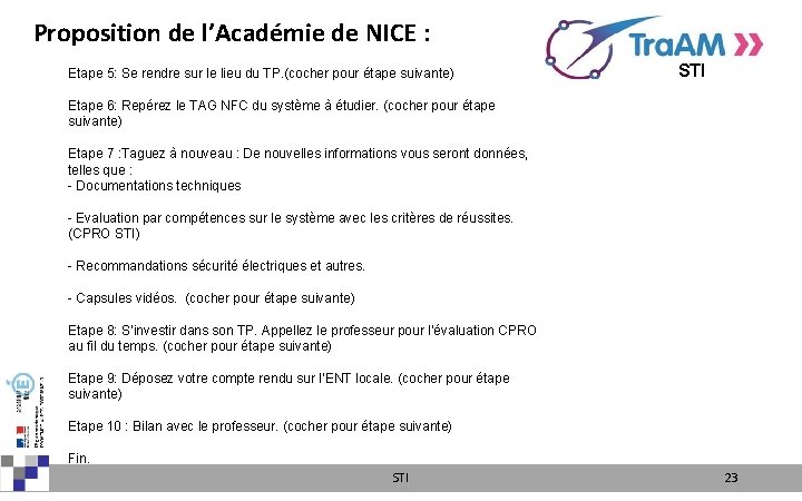 Proposition de l’Académie de NICE : Etape 5: Se rendre sur le lieu du