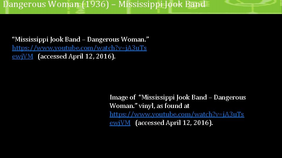 Dangerous Woman (1936) – Mississippi Jook Band “Mississippi Jook Band – Dangerous Woman. ”