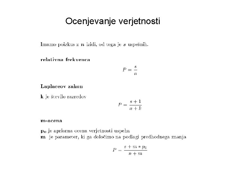 Ocenjevanje verjetnosti 