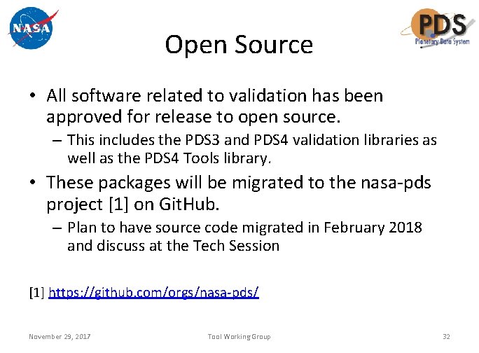 Open Source • All software related to validation has been approved for release to