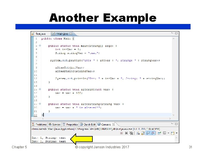 Another Example Chapter 5 © copyright Janson Industries 2017 31 