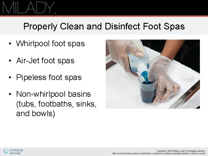 Properly Clean and Disinfect Foot Spas • Whirlpool foot spas • Air-Jet foot spas Properly Clean and Disinfect Foot Spas • Whirlpool foot spas • Air-Jet foot spas