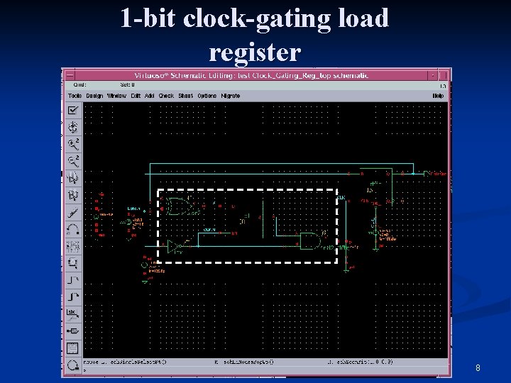 1 -bit clock-gating load register 8 