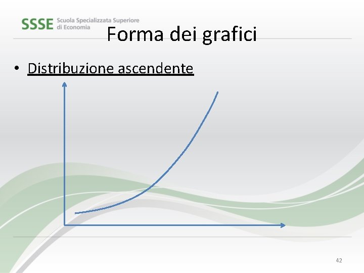 Forma dei grafici • Distribuzione ascendente 42 