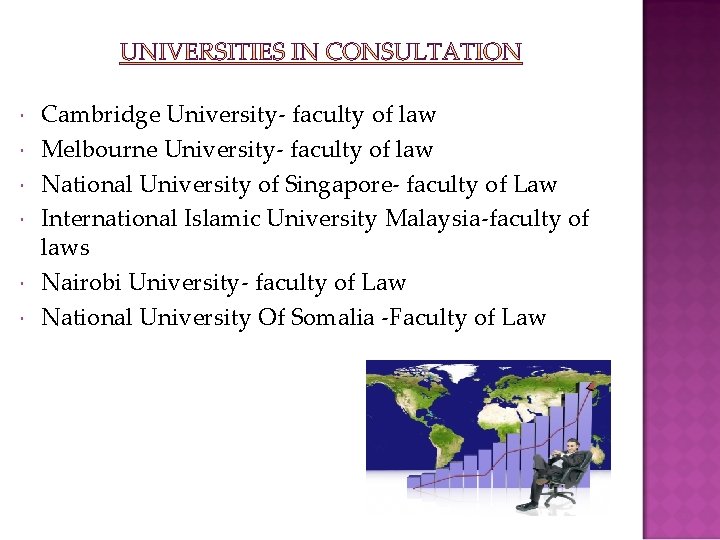  Cambridge University- faculty of law Melbourne University- faculty of law National University of