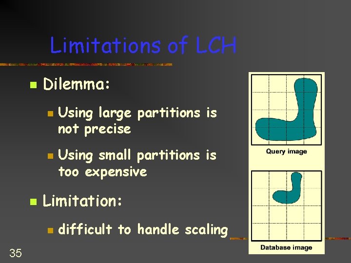 Limitations of LCH n Dilemma: n n n Using small partitions is too expensive
