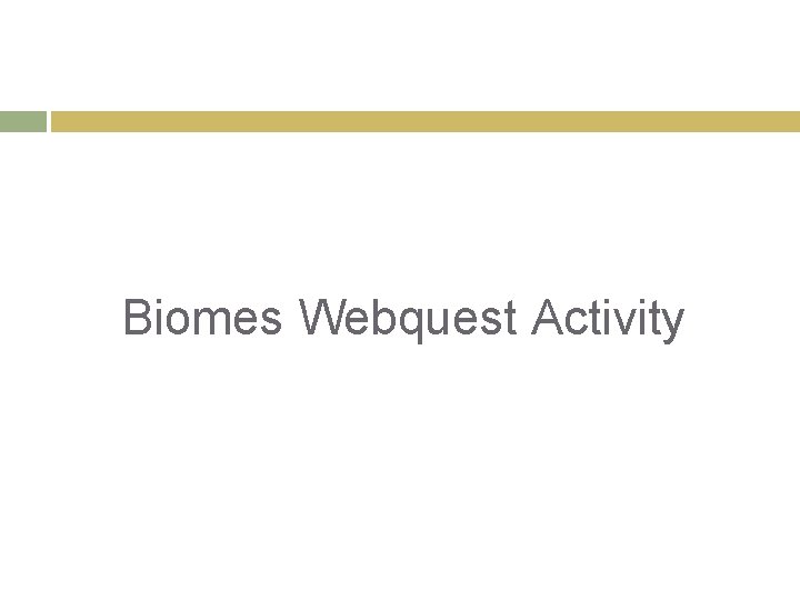 Biomes Webquest Activity 