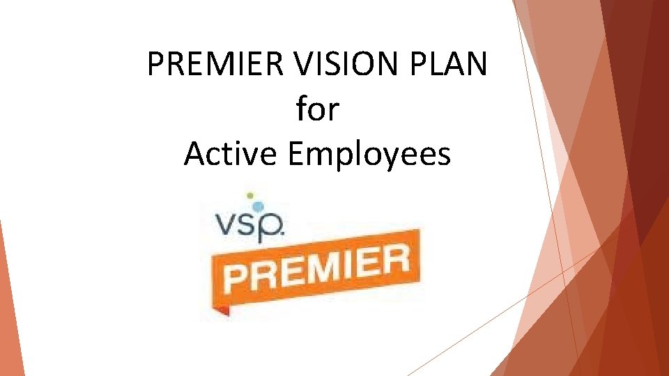 PREMIER VISION PLAN for Active Employees 