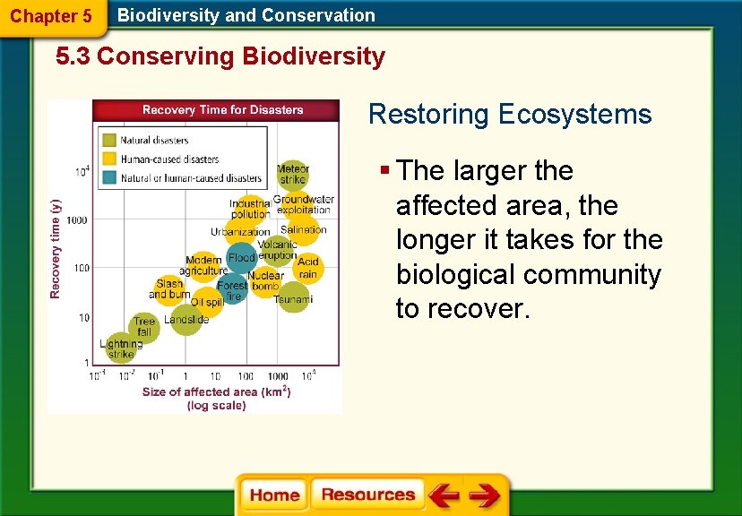 Chapter 5 Biodiversity and Conservation 5. 3 Conserving Biodiversity Restoring Ecosystems § The larger